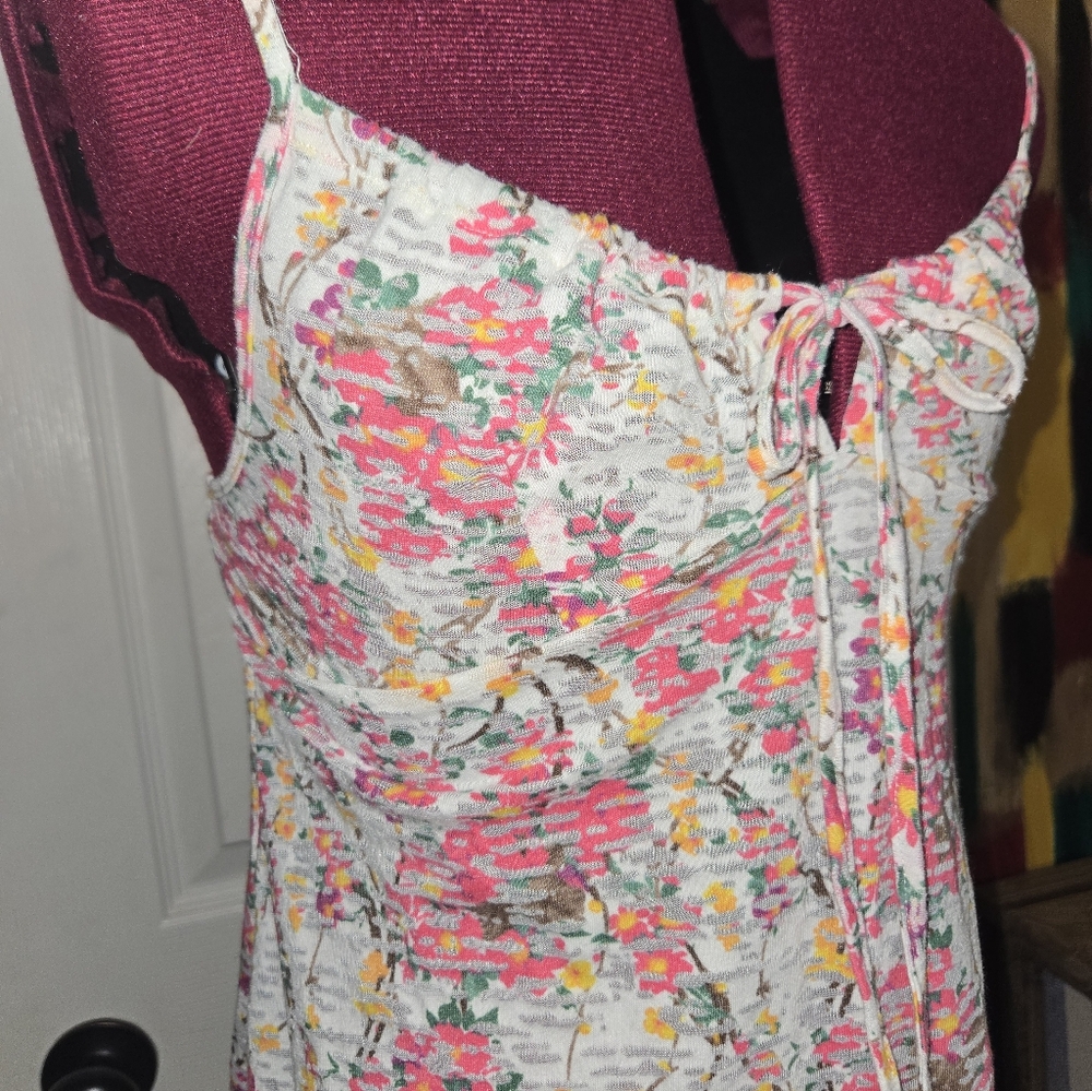 Free People Medium Floral Strappy Cotton Top - Picture 4 of 8